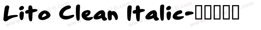 Lito Clean Italic字体转换